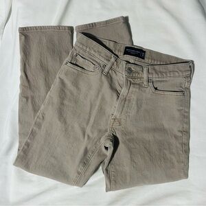 Abercrombie & Fitch Tan Slim Straight Jeans (S: 30x30)